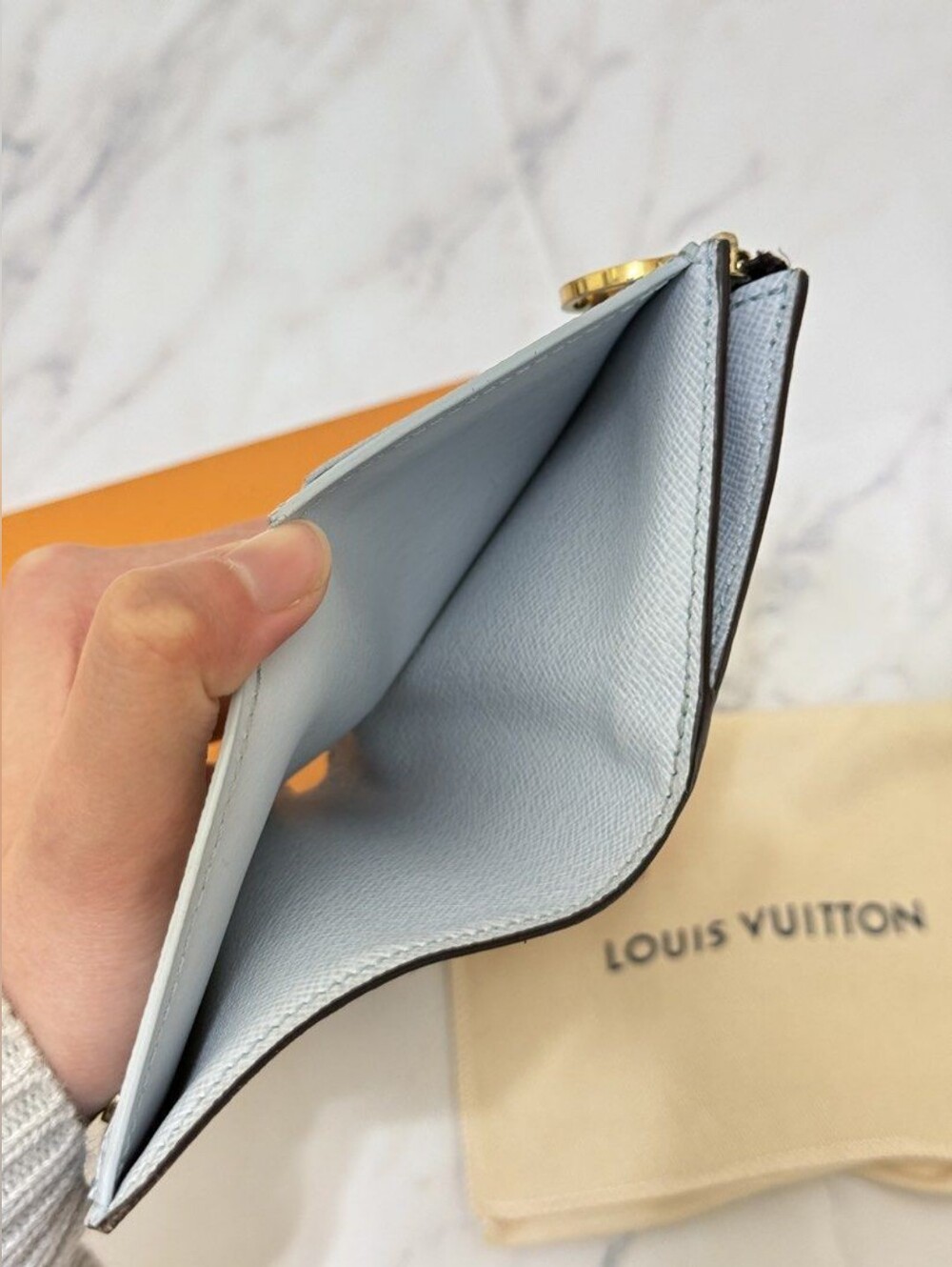 Louis Vuitton Lisa Wallet Mini Wallet Olympe Blue Folding Wallet - Picture 2 of 10